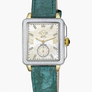 GV2 by Gevril Women's Diamond Watch with Green Strap